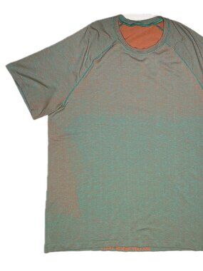 Lululemon Men's XXL Metal Vent Tech Tee Short Sleeve Orange Green